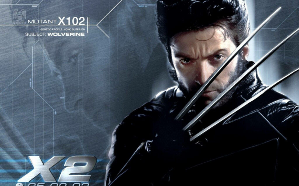 X2 Wolverine Wallpaper: Iconic Claws & Futuristic Background