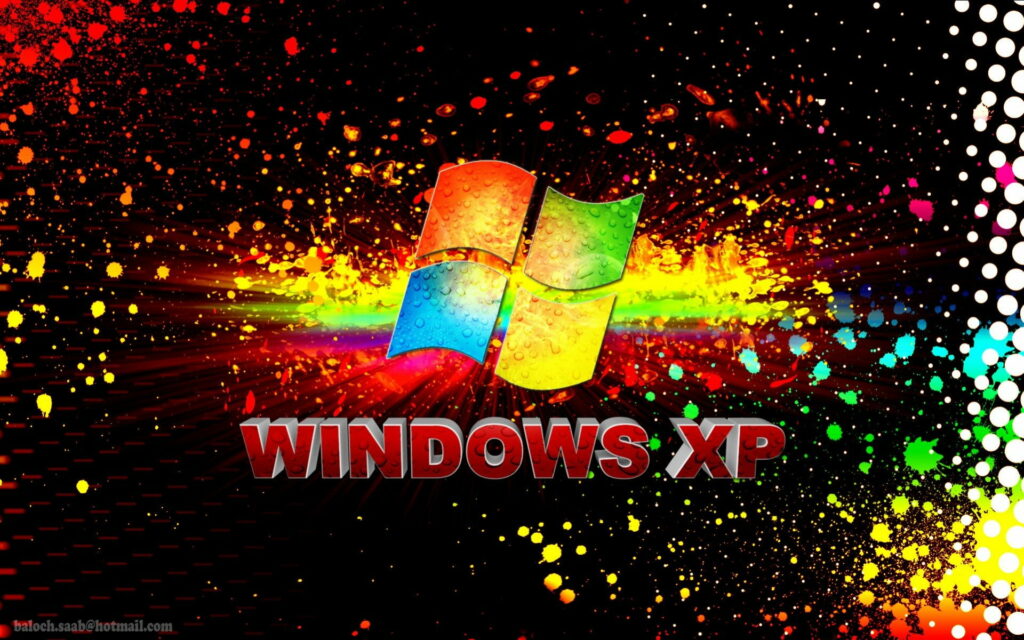 XP Splatter: Abstract Windows HD Wallpaper for Your Computer