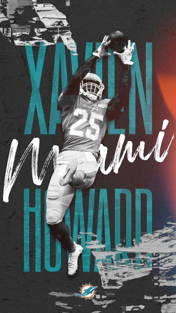 Dynamic Xavien Howard Wallpaper: Miami Dolphins Athletic Action