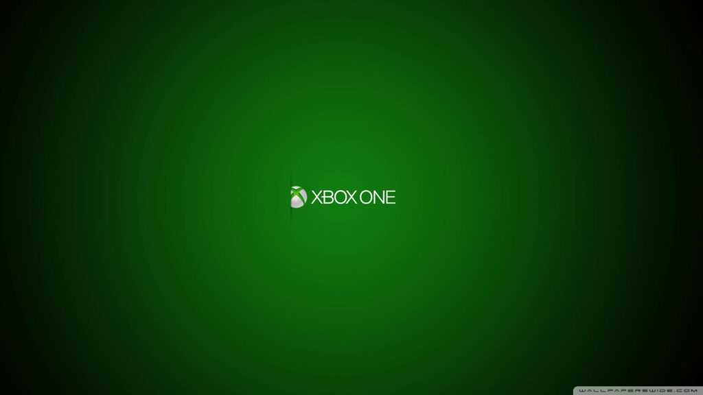 Unleash the Gaming Power with Xbox One X: Vibrant Green Vignette Effect Wallpaper