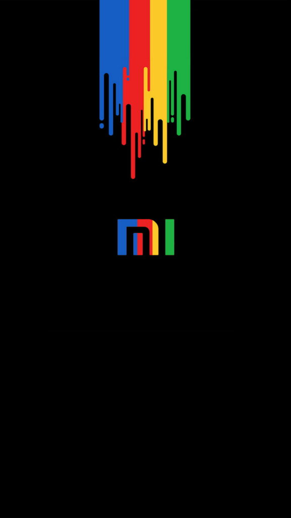 Inclusive Multicolor Xiaomi Logo: Vibrant HD Phone Wallpaper with Dark LGBT-Inspired Tones