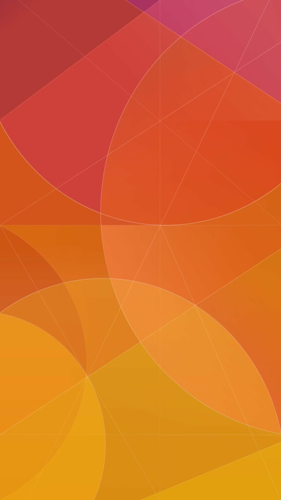 Abstract geometric wallpaper Xiaomi Mi 4 vibrant red orange yellow circular arcs sharp lines design