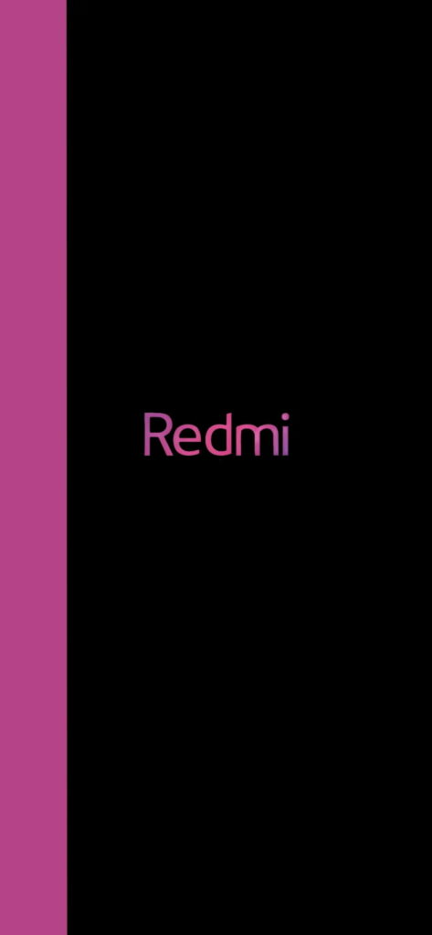 Minimalist Redmi Phone Wallpaper with Bold Logo on Gradient Background