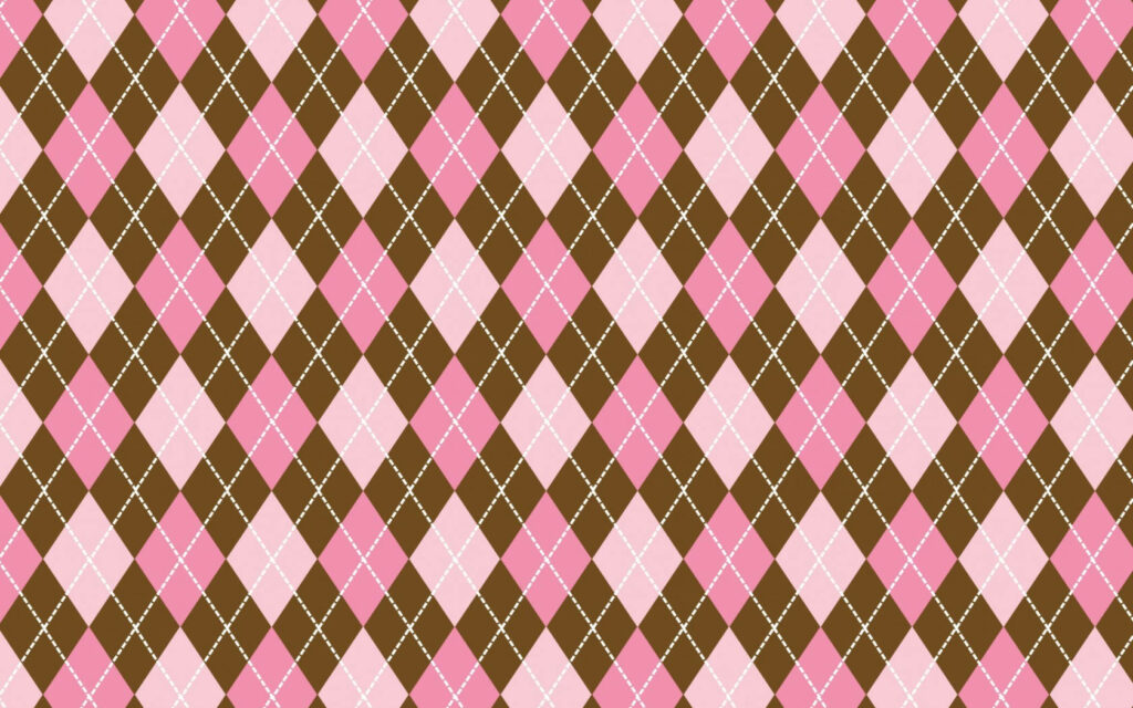 Diamond Fusion: A Vibrant Y2K Wallpaper in Brown and Pink