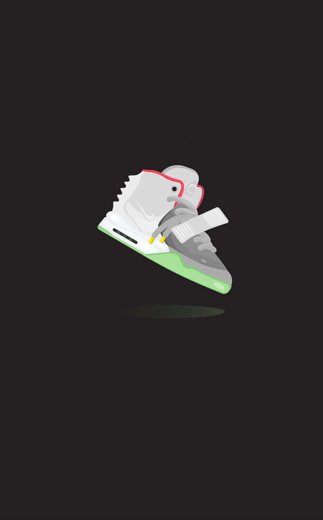 YEEZY 850 Wallpaper sleek sneaker design on minimal dark background for unique style