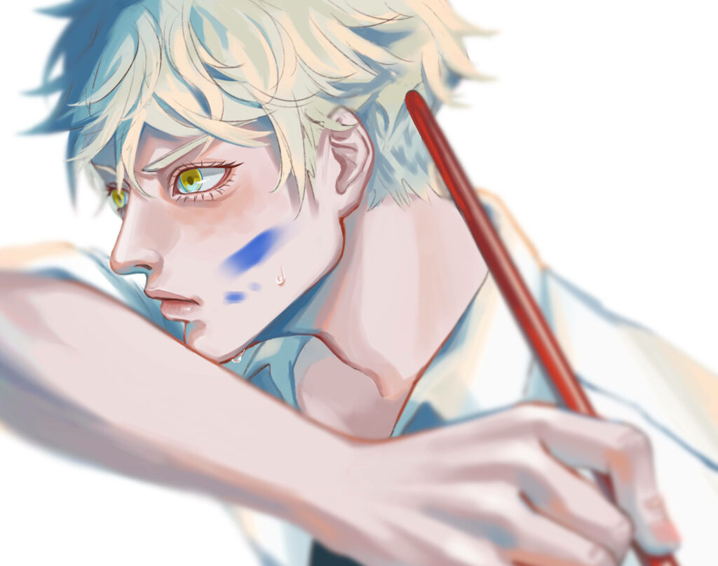 Yatora's Intense Focus - Vibrant Blue Period Wallpaper Background