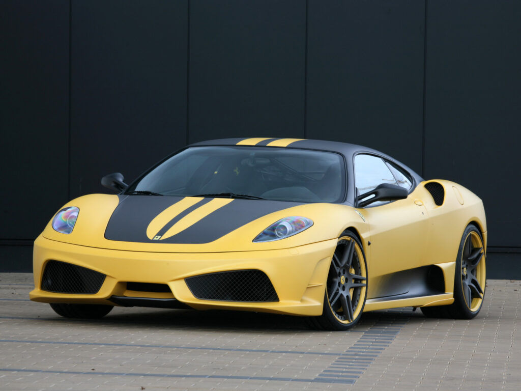 Vivid Yellow Ferrari F430 Side View Wallpaper: Luxury & Performance