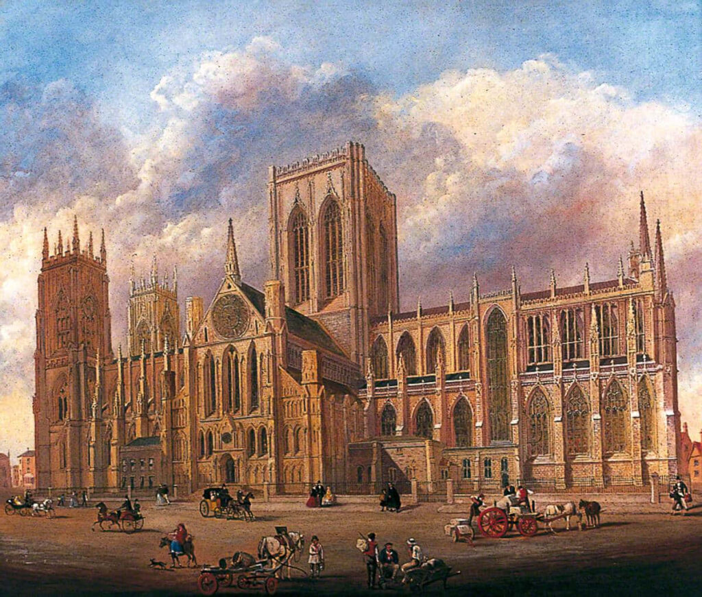 York Minster Cathedral Artwork: Gothic Beauty & Historical Charm Wallpaper