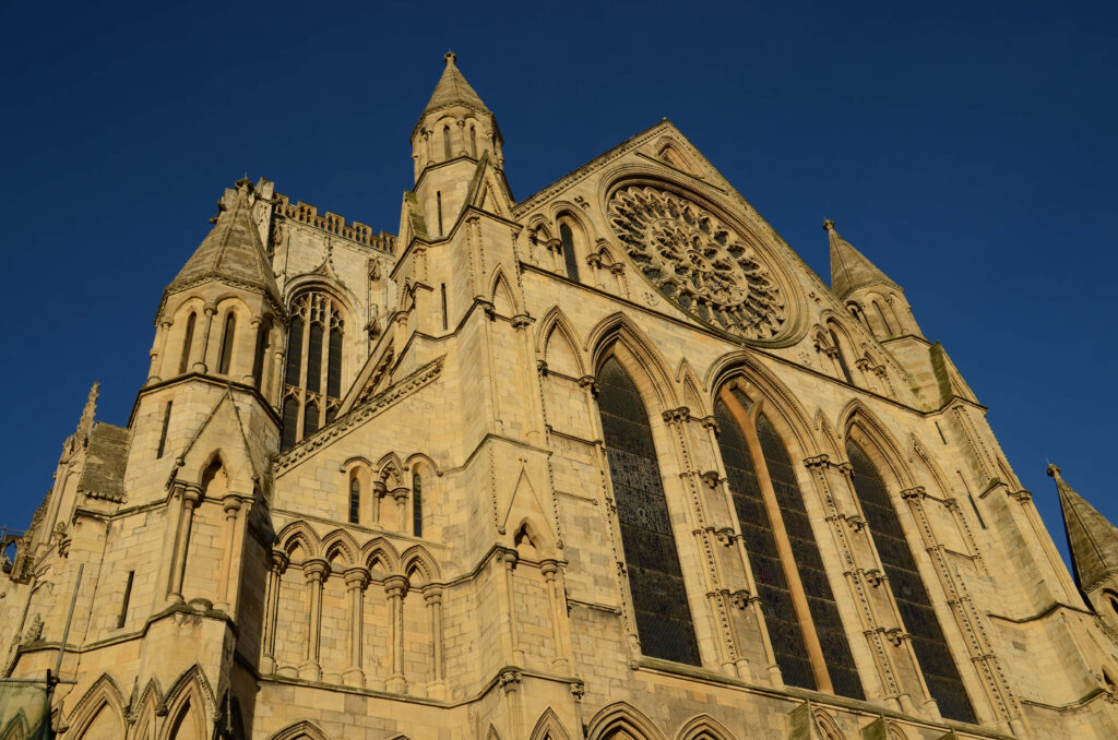 York Minster Cathedral Gothic Architecture - Stunning Low-Angle Wallpaper