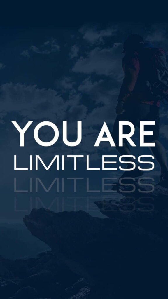 Limitless Potential Wallpaper: Inspiring Sky View & Motivational Phrase