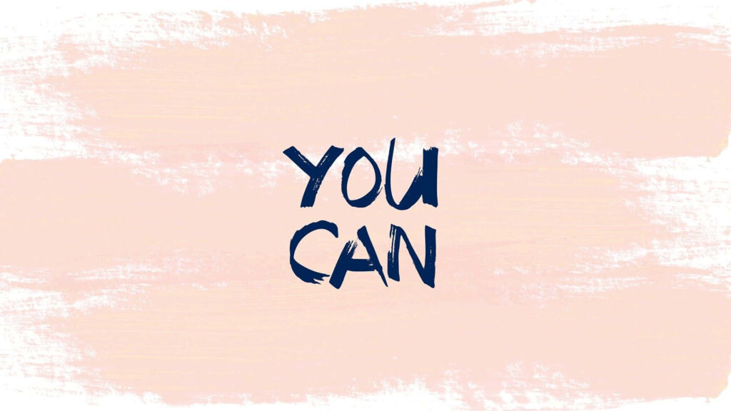 Motivational Pastel Wallpaper: 'YOU CAN' Inspiring Design