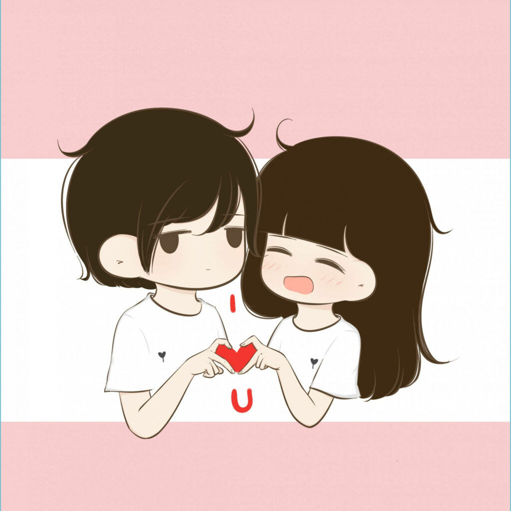 Capturing Young Love: The Romantic Gesture of Hand Heart Connection Wallpaper