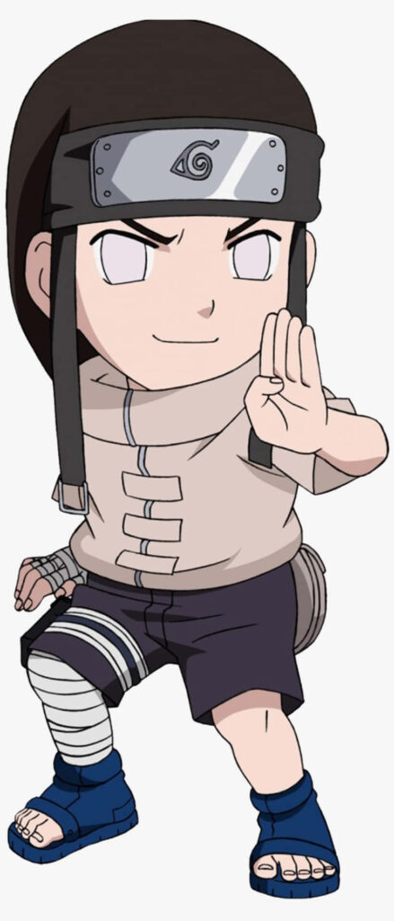 Chibi Neji Hyuga: Naruto's Determined Prodigy - Anime Phone Wallpaper