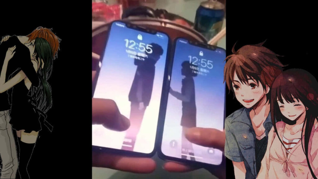 Enchanting Mobile Background: Your Name Anime Movie Stars Unite in Vibrant Phone Screensaver Wallpaper