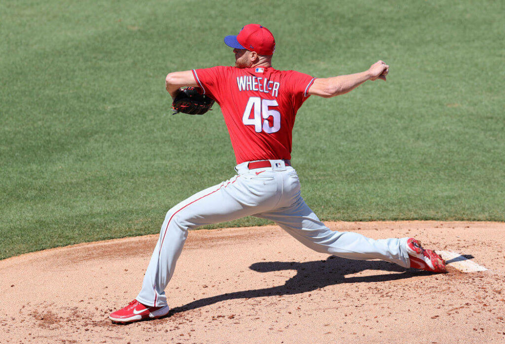 Zack Wheeler Pitching Action Wallpaper - Team Red & White #45