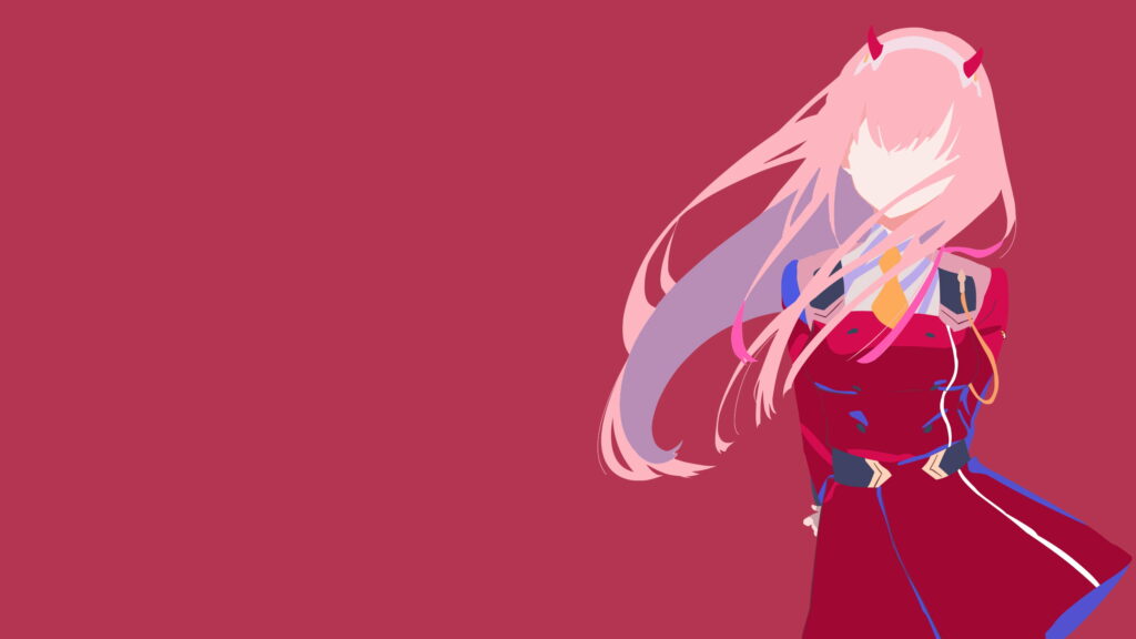 Captivating Zero Two: An Anime Darling in the FranXX Wallpaper in QHD
