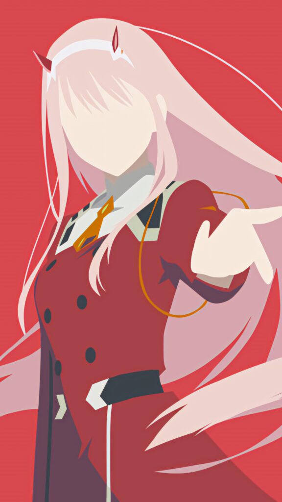 Minimalist Zero Two Wallpaper - Stylish Anime Art for Phones
