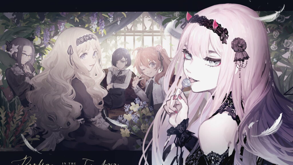 Zero Two's Sugary Sweet Adventure: Friends, Lollipops, and the Anime Window Wallpaper