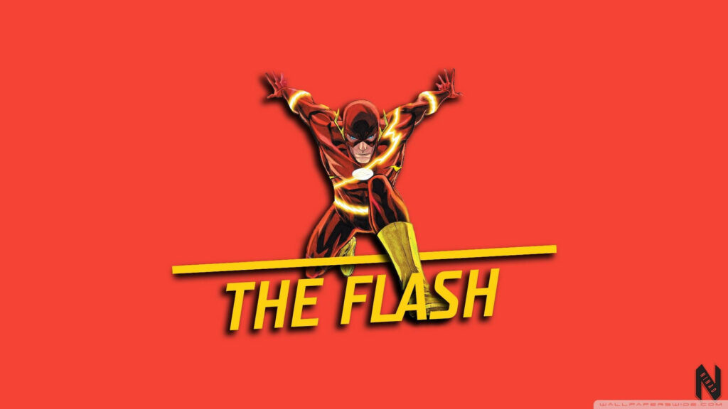 Lightning-fast hero: Barry Allen as The Flash dons iconic costume Wallpaper