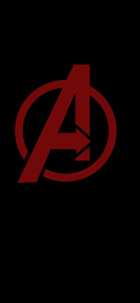 Red Shaded Avengers Minimalist Background for iPhone: Dark and Striking Design Wallpaper