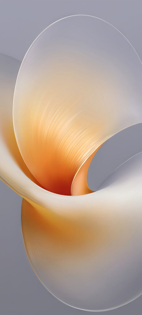 Modern Orange and White Abstract Wallpaper for iQOO Z9 Turbo+