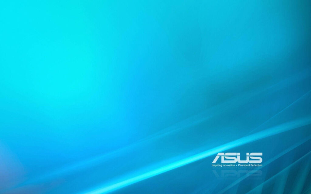 Sleek Neon Blue Abstract Background with ASUS Logo - Modern Tech Aesthetic! Wallpaper