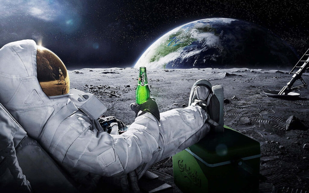 Chill Astronaut: A Stay Cool Wallpaper