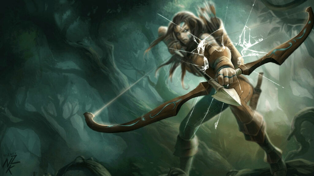 Targeting the Broken: A Unique Archer Wallpaper With a Cracked Computer Screen Background